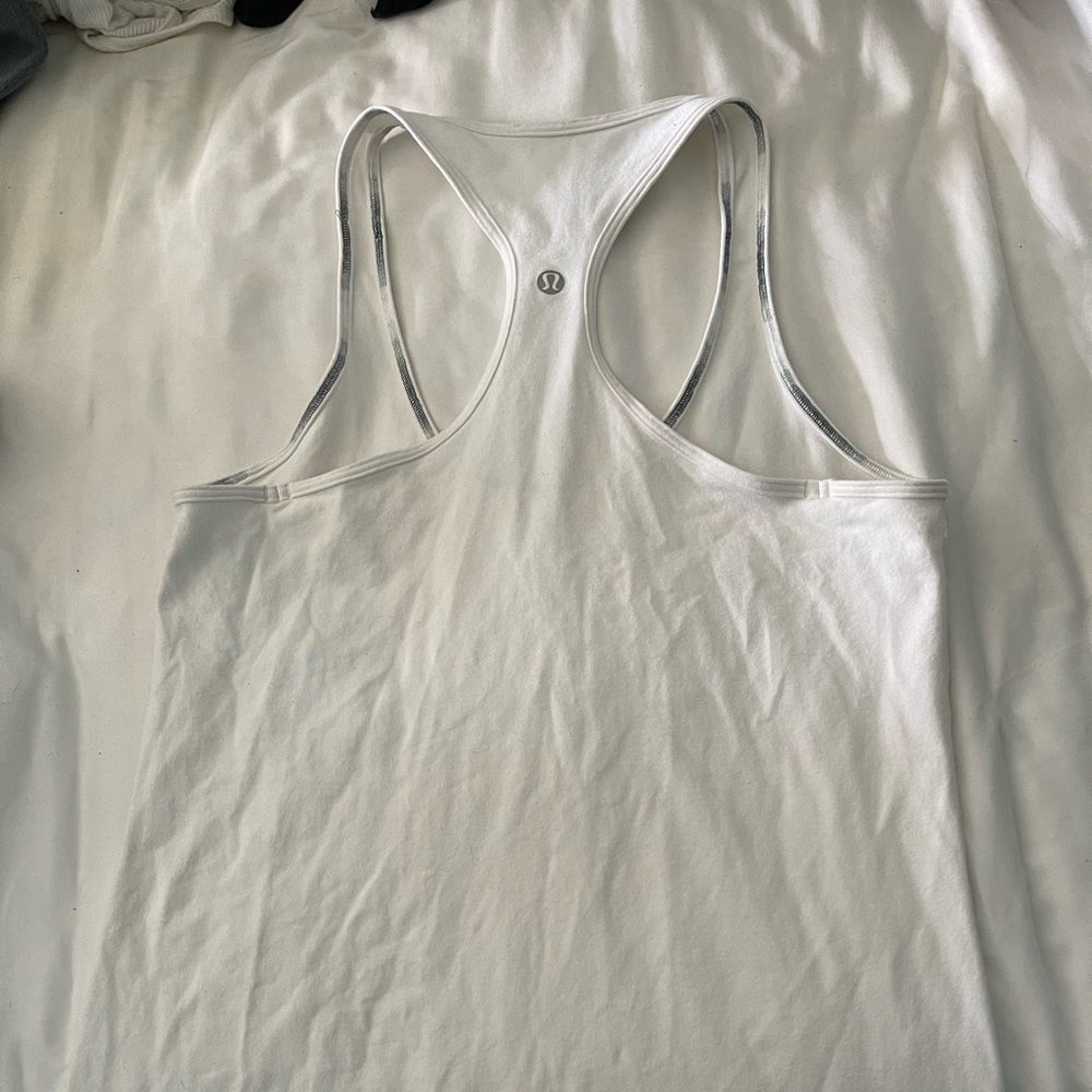 Lululemon White Racerback Workout tank